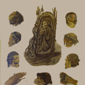An illustration of mummies from Providence Public Library Special Collections