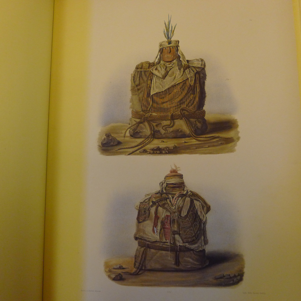 An illustration of mummies from Providence Public Library Special Collections