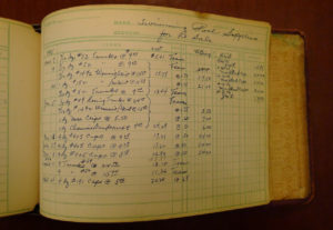 Image of a ledger from Providence Public Library Special Collections