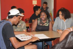 Teen learning in the Library