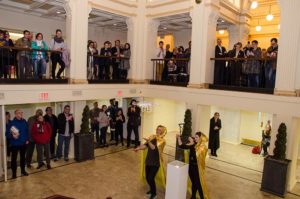 People enjoying an event at Providence Public library