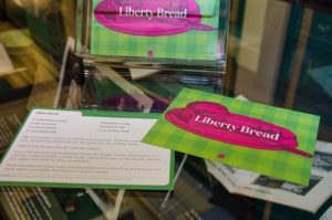 A recipe for Liberty Bread, at the On The Table exhibition at Providence Public Library