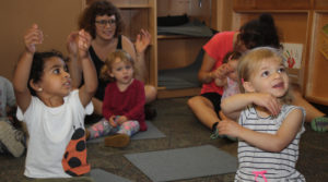 Sing along in Chace Children's Discovery Library at Providence Public Library