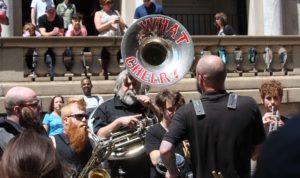 What Cheer? Brigade play during Bands on the Block