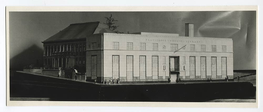 A scale model of the Providence Public Library Empire street building made during the design phase - circa 1940s