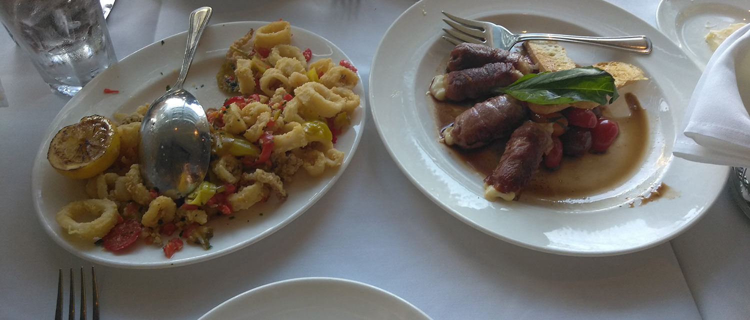 Two plates of food from the Genesis Center