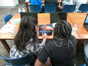 Participants in Rhode Coders 2.0, a program at Providence Public Library