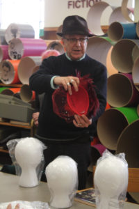 A mentor showing the underside of a headdress