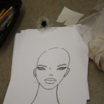 A sketch of a mannequin head