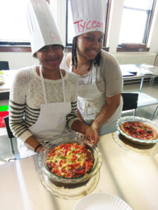 Teen Squad members preparing food
