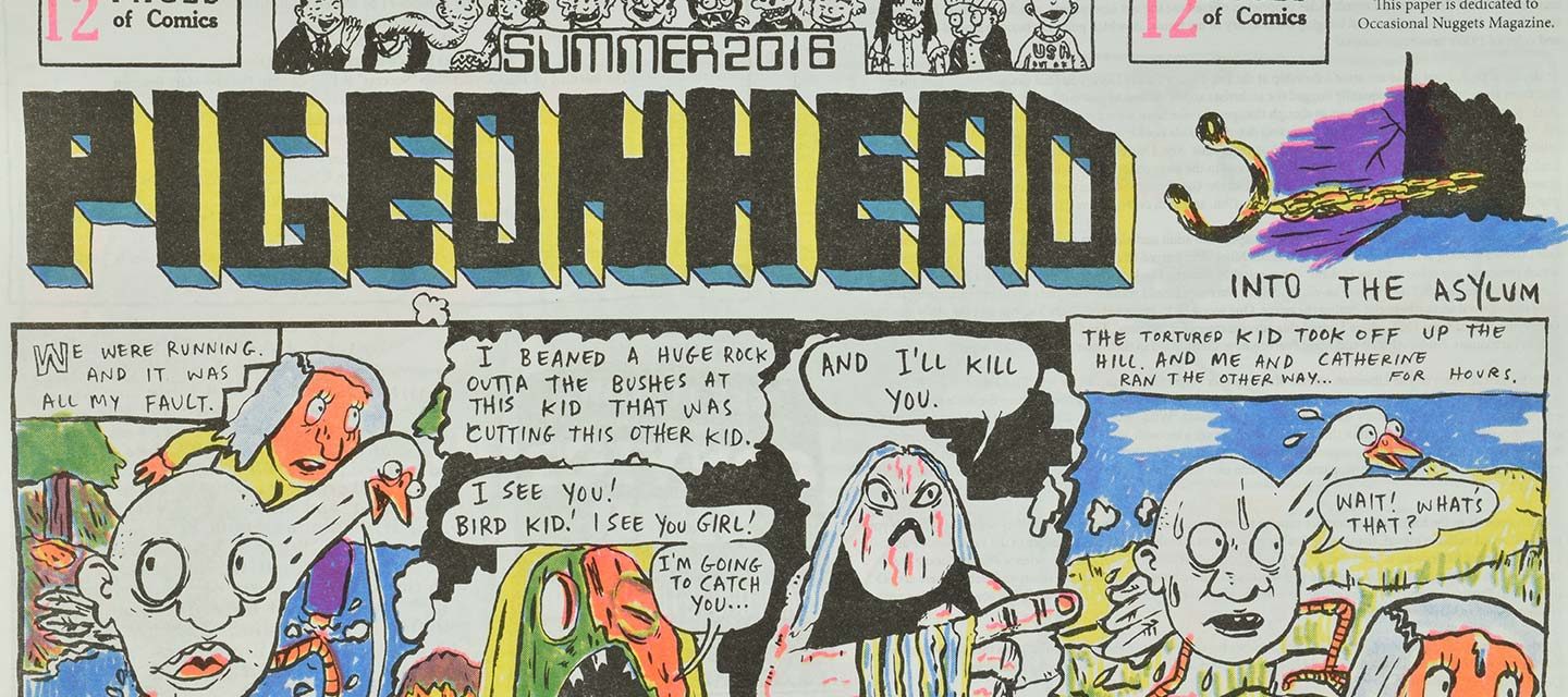 The front cover of The Providence Sunday Wipeout Comics Newspaper, produced by Walker Mettling as pat of his creative fellowship