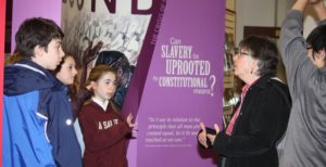 School children visit Library exhibit.