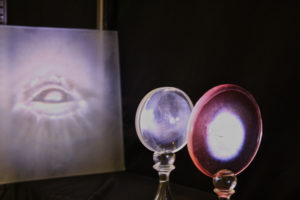 An image of a magic lantern show performed at Providence Public Library