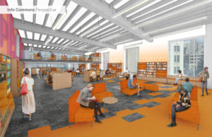 Think Again: Building Transformation - rendering of the info commons