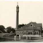 The pumping station at the Hope Reservoir, designed by architect Alfred E. Stone, was located near the corner of Brown and Olney Streets. ~ Date: Unknown -- Between 1875 and 1926