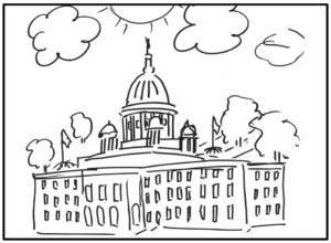 Rhode Island State House Drawing