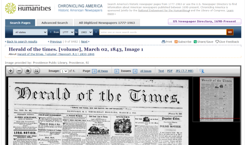 Searching African American Newspapers in Chronicling America