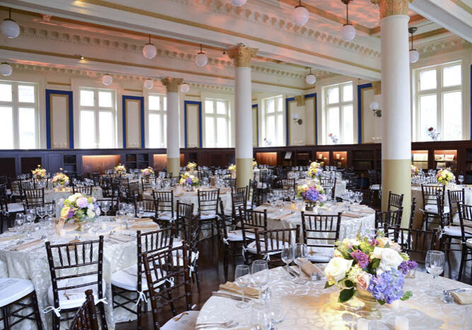 Providence Public Library Ship Room decorated for a special event