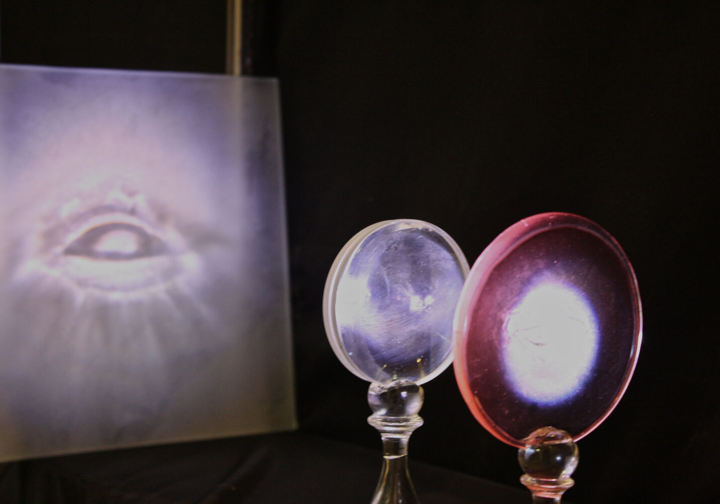 An image of a magic lantern show performed at Providence Public Library