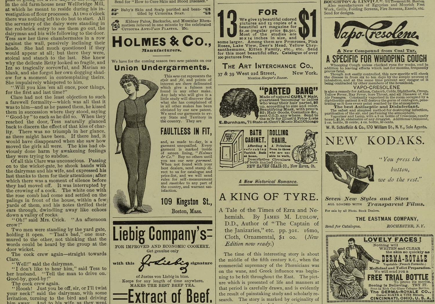 A vintage newspaper advertisement from Providence Public Library Special Collections